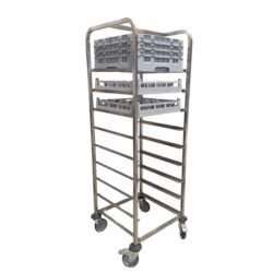 Spülkorbwagen Edelstahl für 9 Spülkörbe 50 x 50 cm – Bild 3