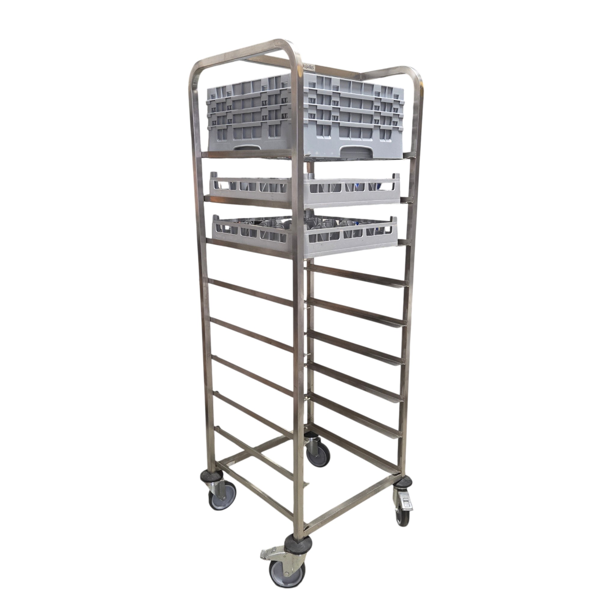Spülkorbwagen Edelstahl für 9 Spülkörbe 50 x 50 cm – Bild 3