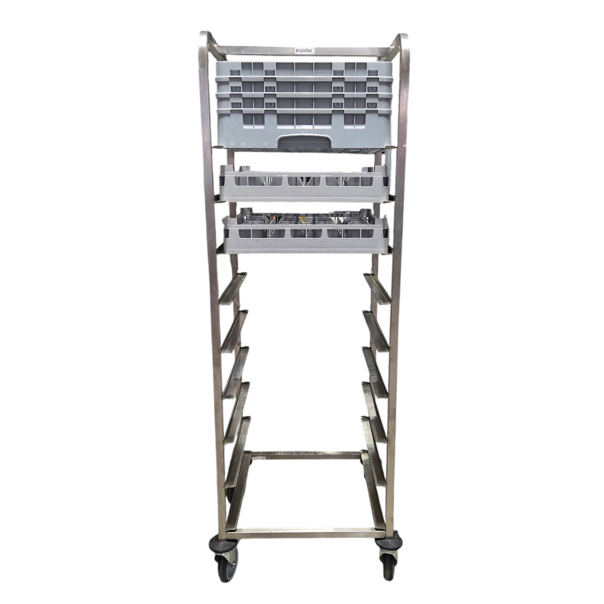 Spülkorbwagen Edelstahl für 9 Spülkörbe 50 x 50 cm – Bild 4