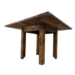 Tisch Holz rustikal, quadratisch, B 109 x T 109 x H 73 cm – Bild 3